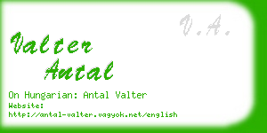 valter antal business card